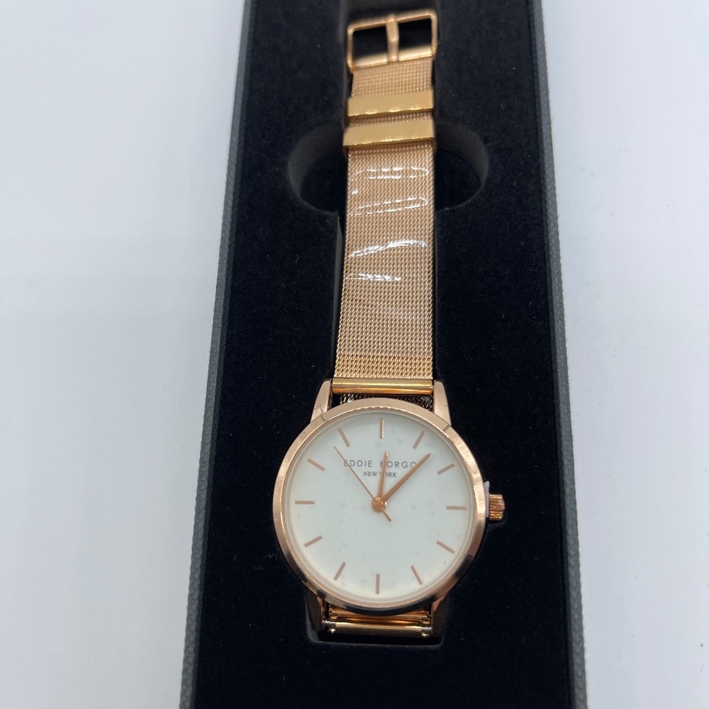 Eddie Borgo Rose Gold Mesh Band Watch